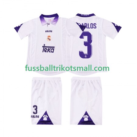Fußballtrikots Real Madrid R CARLOS 3 Retro Kinder 1997 1998 Kurzarm Heimtrikotsatz kaufen